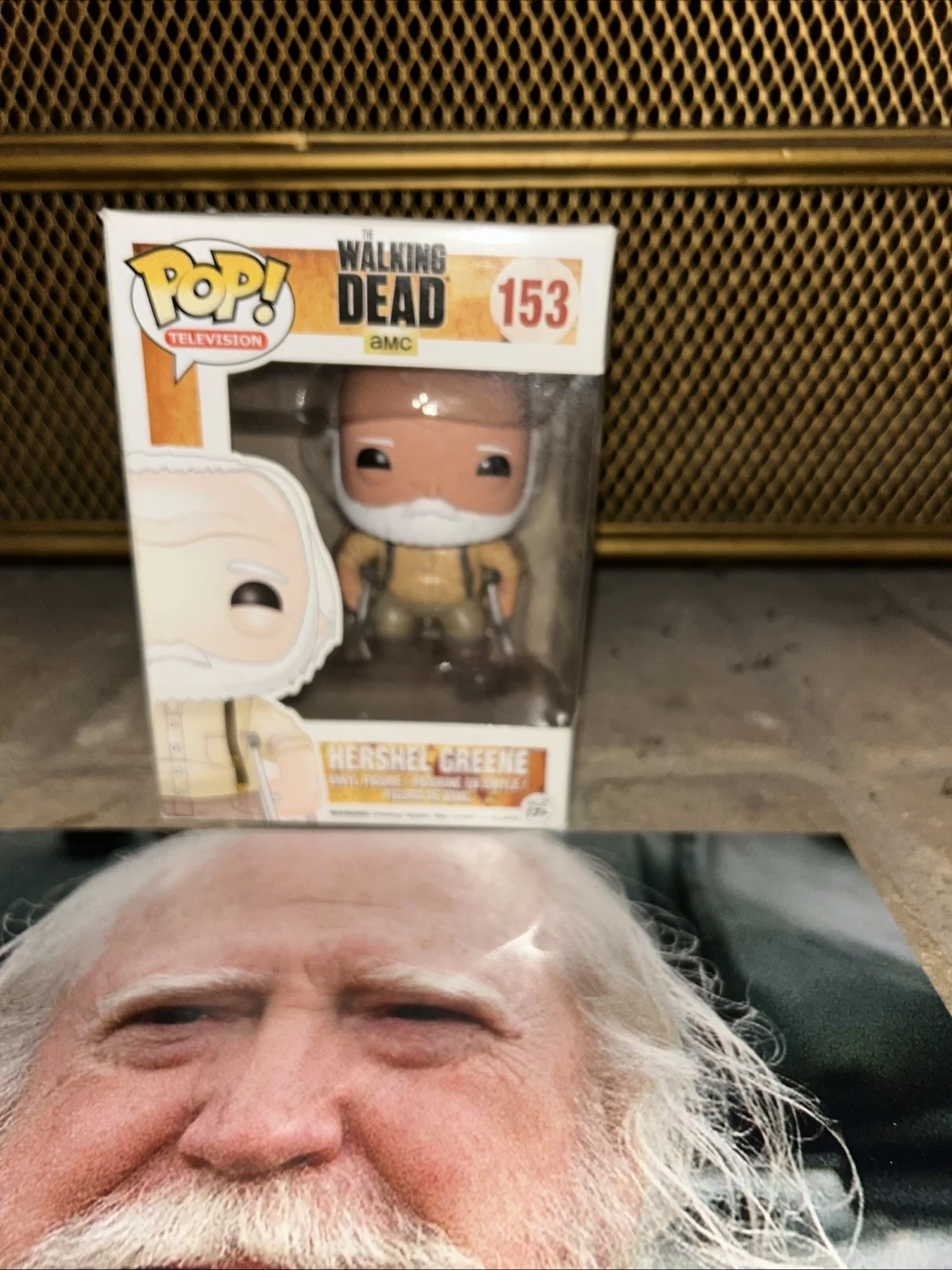 Scott Wilson — Signed Funko Pop & Photo Walking Dead Herschel Greene Vinyl Figure Scott Wilson, изображение 2