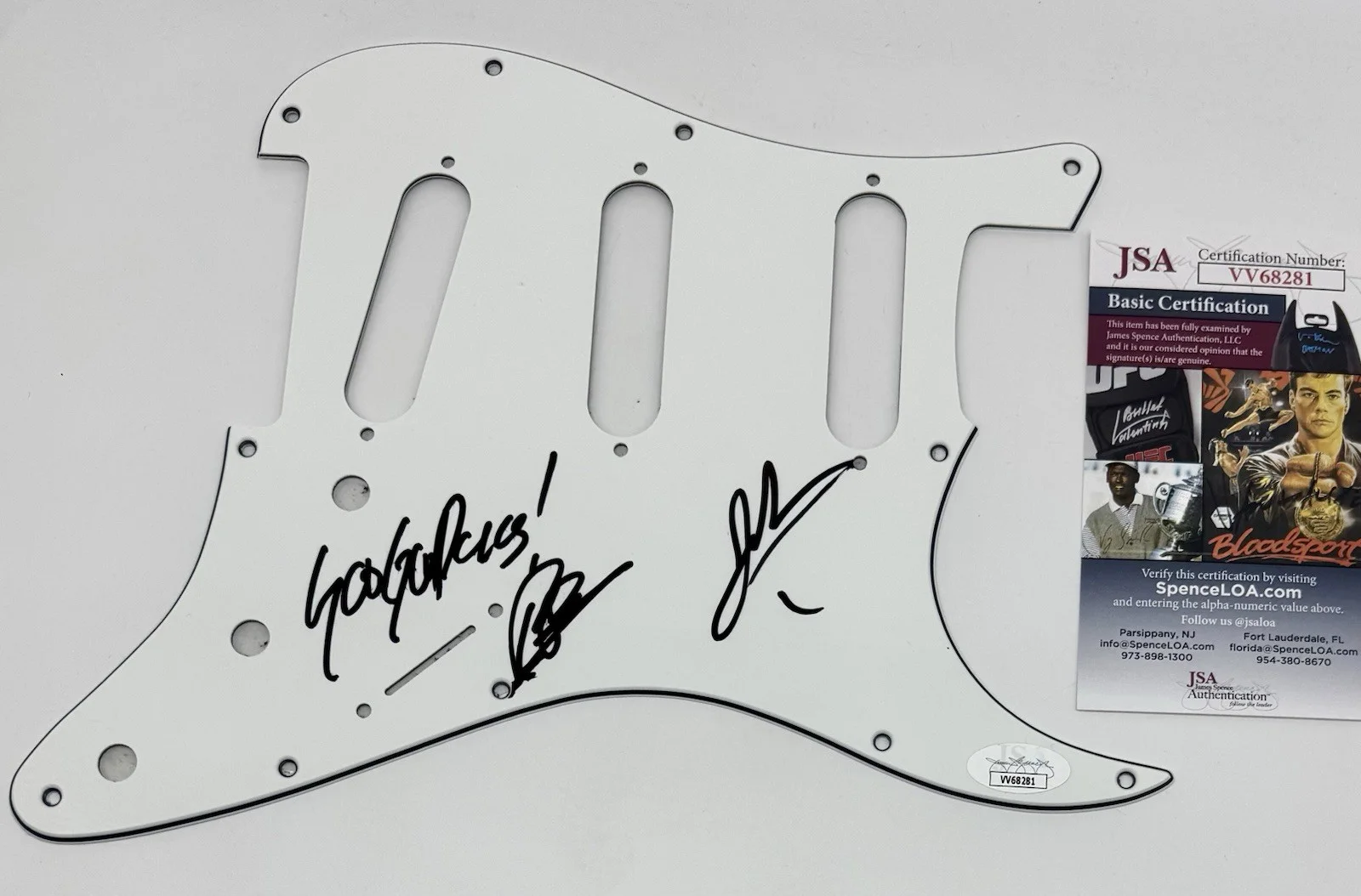 JOHNNY RZEZNIK & ROBBY TAKAC SIGNED AUTOGRAPH PICKGUARD +JSA COA 'GOO GOO DOLLS', изображение 2