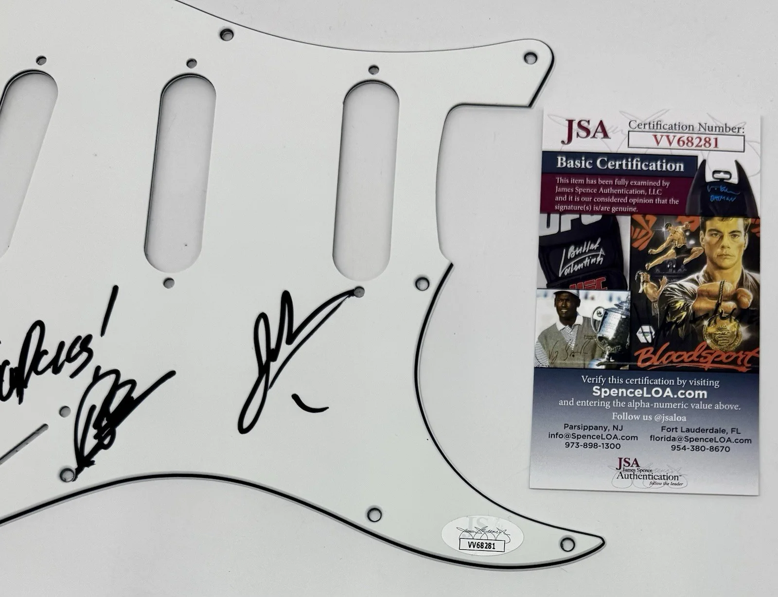 JOHNNY RZEZNIK & ROBBY TAKAC SIGNED AUTOGRAPH PICKGUARD +JSA COA 'GOO GOO DOLLS', изображение 3