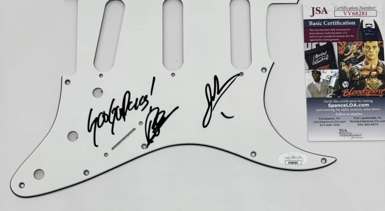 JOHNNY RZEZNIK & ROBBY TAKAC SIGNED AUTOGRAPH PICKGUARD +JSA COA 'GOO GOO DOLLS', изображение 4