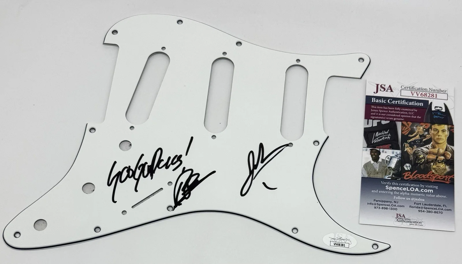 JOHNNY RZEZNIK & ROBBY TAKAC SIGNED AUTOGRAPH PICKGUARD +JSA COA 'GOO GOO DOLLS', изображение 5