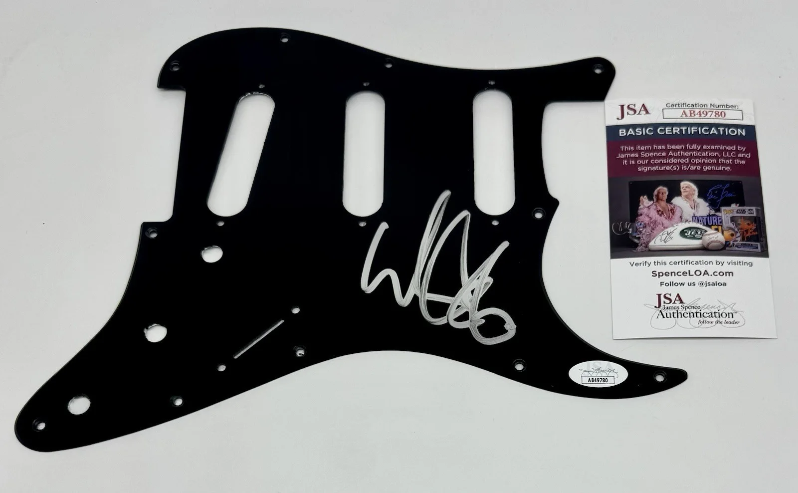 WES BORLAND 'LIMP BIZKIT' HAND SIGNED AUTOGRAPH PICKGUARD +JSA COA, image 2