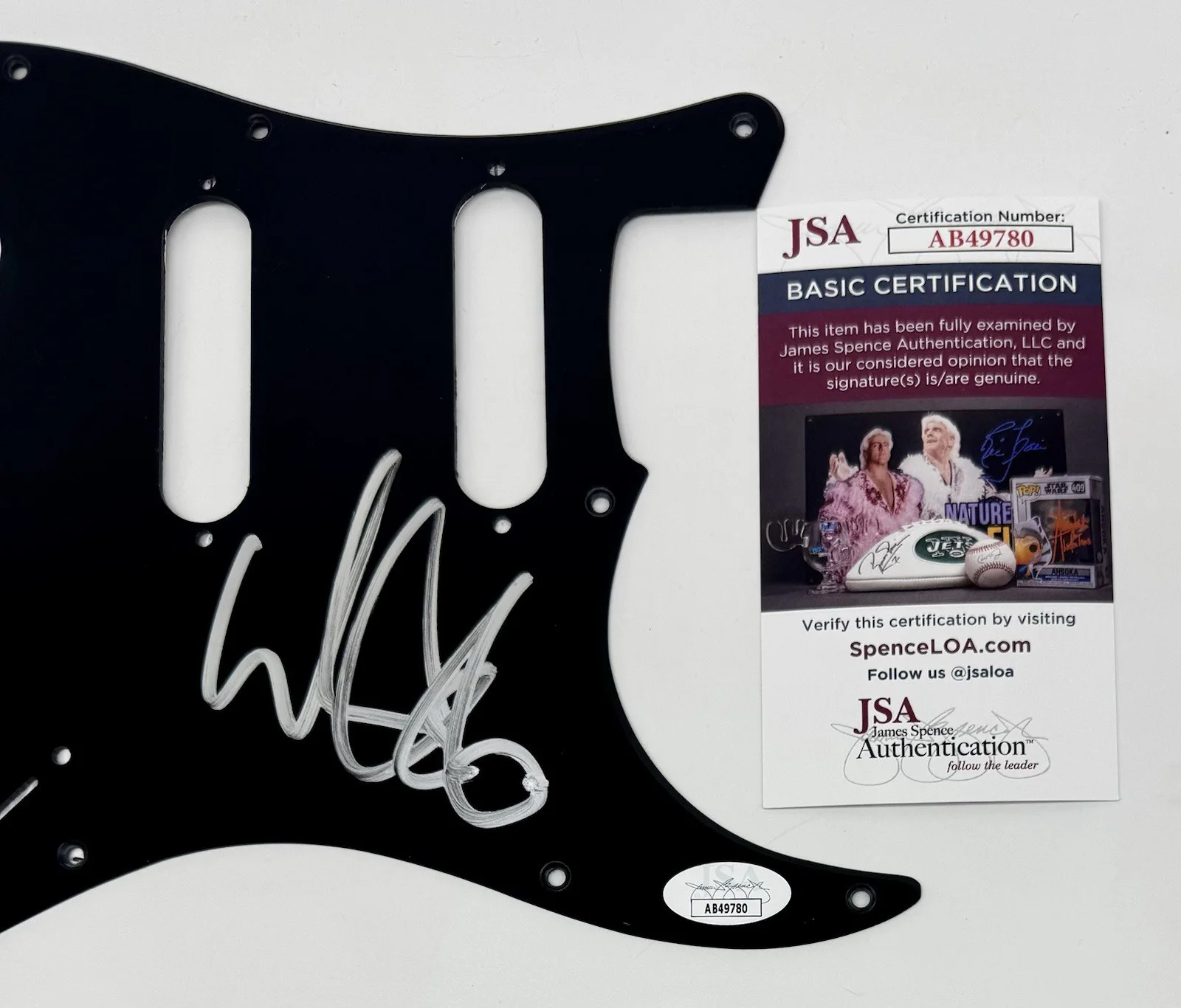 WES BORLAND 'LIMP BIZKIT' HAND SIGNED AUTOGRAPH PICKGUARD +JSA COA, image 4