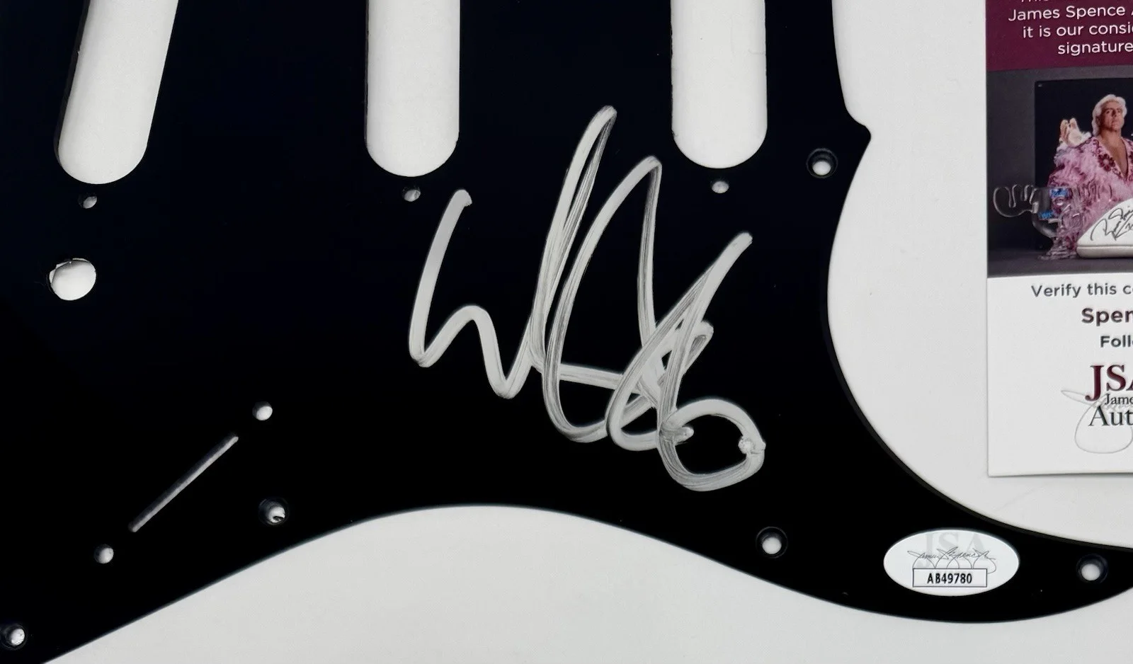 WES BORLAND 'LIMP BIZKIT' HAND SIGNED AUTOGRAPH PICKGUARD +JSA COA, image 5