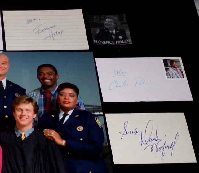 Harry Anderson Markie Post John Larroquette Charles Robinson Moll — Night Court TV Show Cast Autographed Index Cards Anderson Post Halop Robinson +, изображение 4