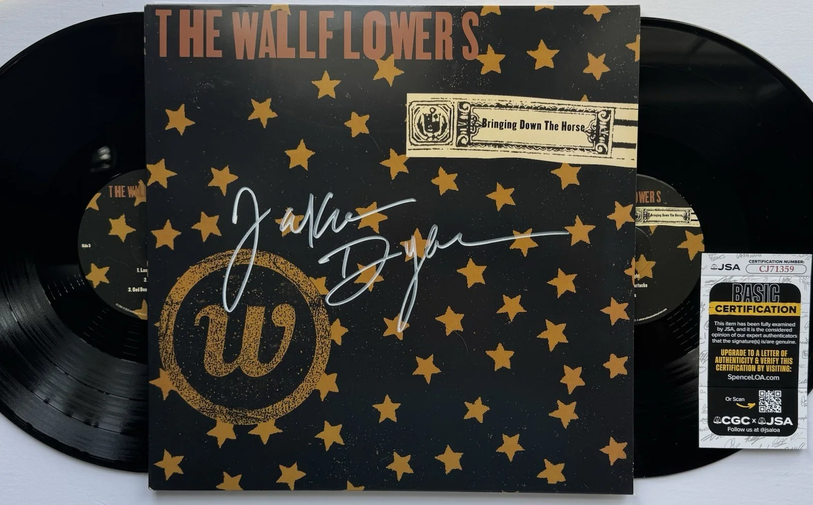JAKOB DYLAN HAND SIGNED AUTOGRAPH THE WALLFLOWERS VINYL ALBUM LP +JSA COA., image 2