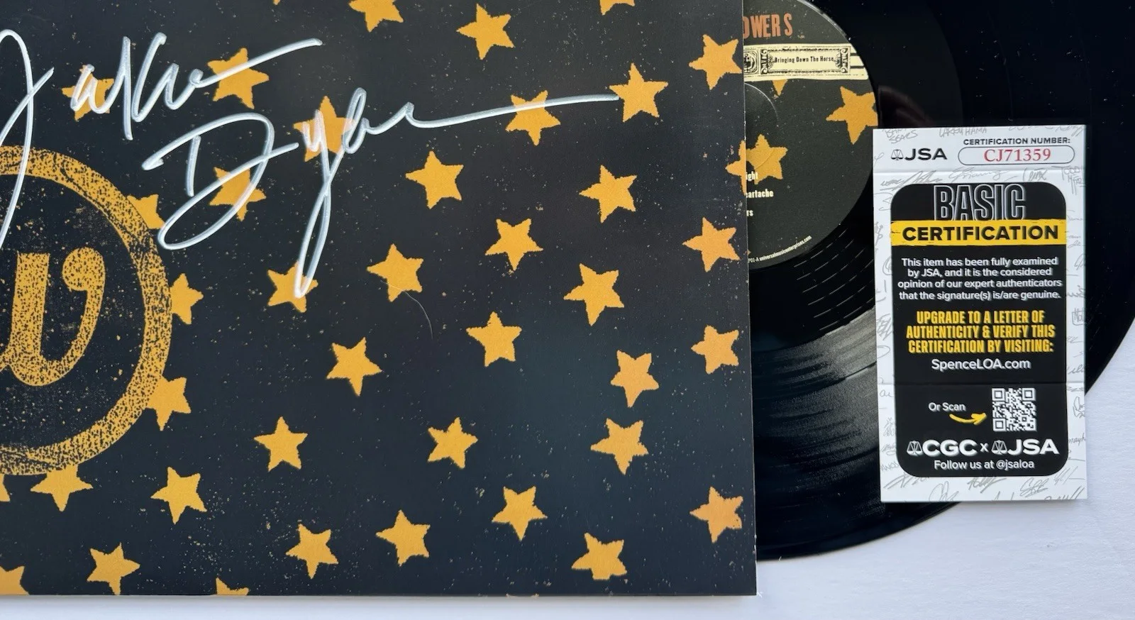 JAKOB DYLAN HAND SIGNED AUTOGRAPH THE WALLFLOWERS VINYL ALBUM LP +JSA COA., image 3