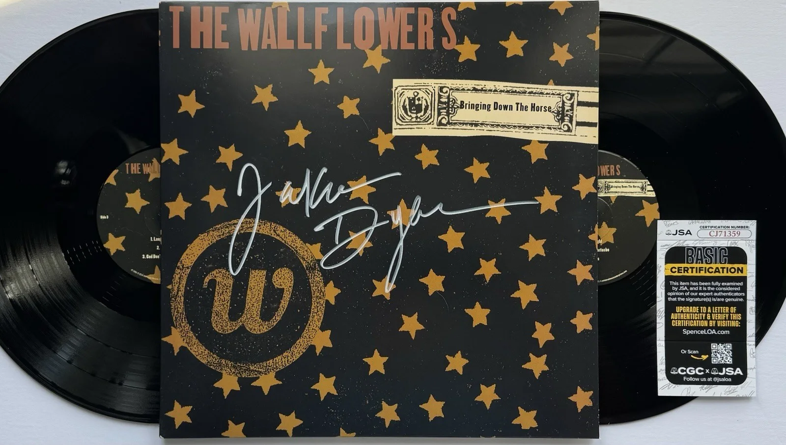 JAKOB DYLAN HAND SIGNED AUTOGRAPH THE WALLFLOWERS VINYL ALBUM LP +JSA COA., image 5