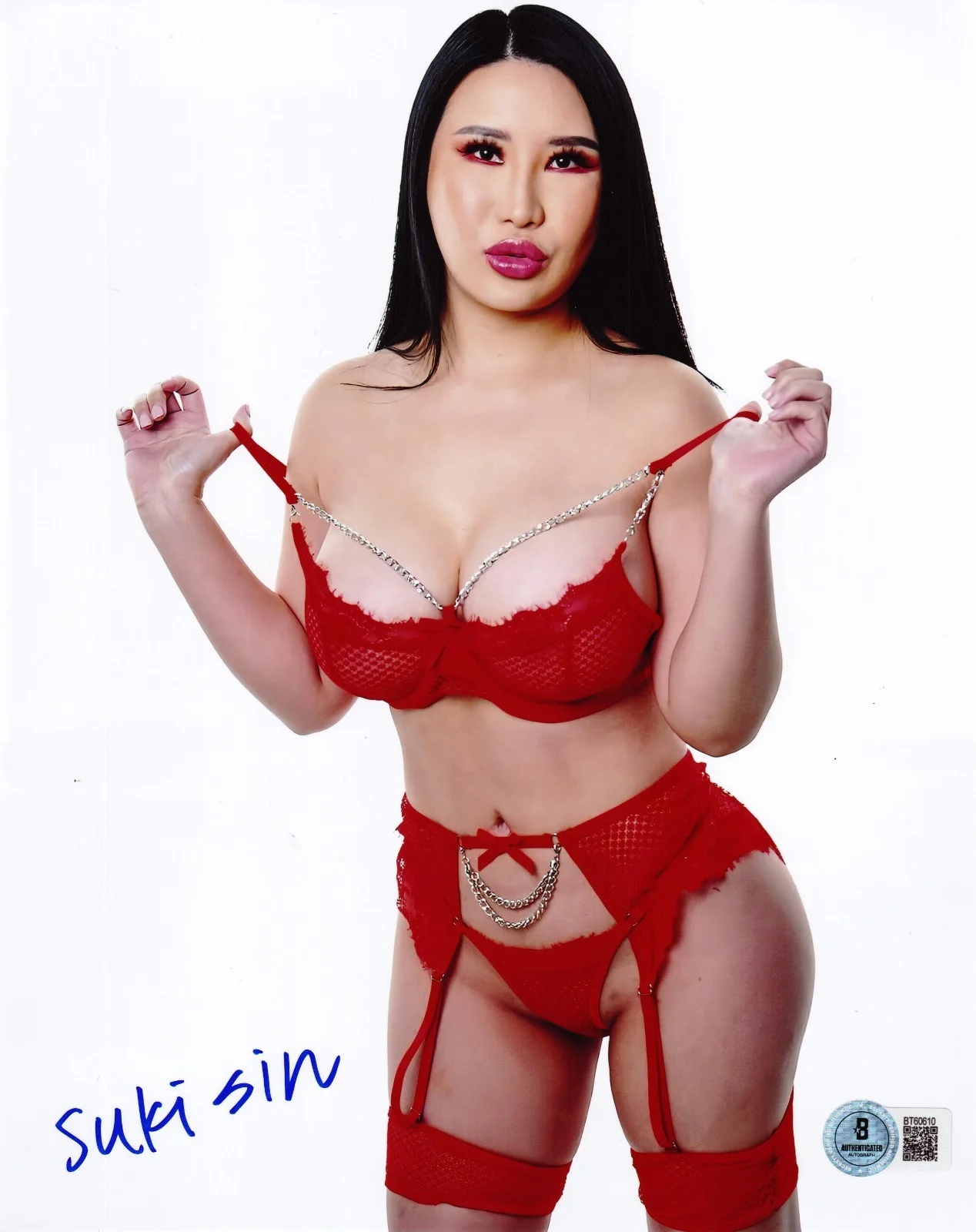 Suki Sin — Hot Sexy Suki Sin Signed 8x10 Photo Adult Star Authentic Autograph Beckett