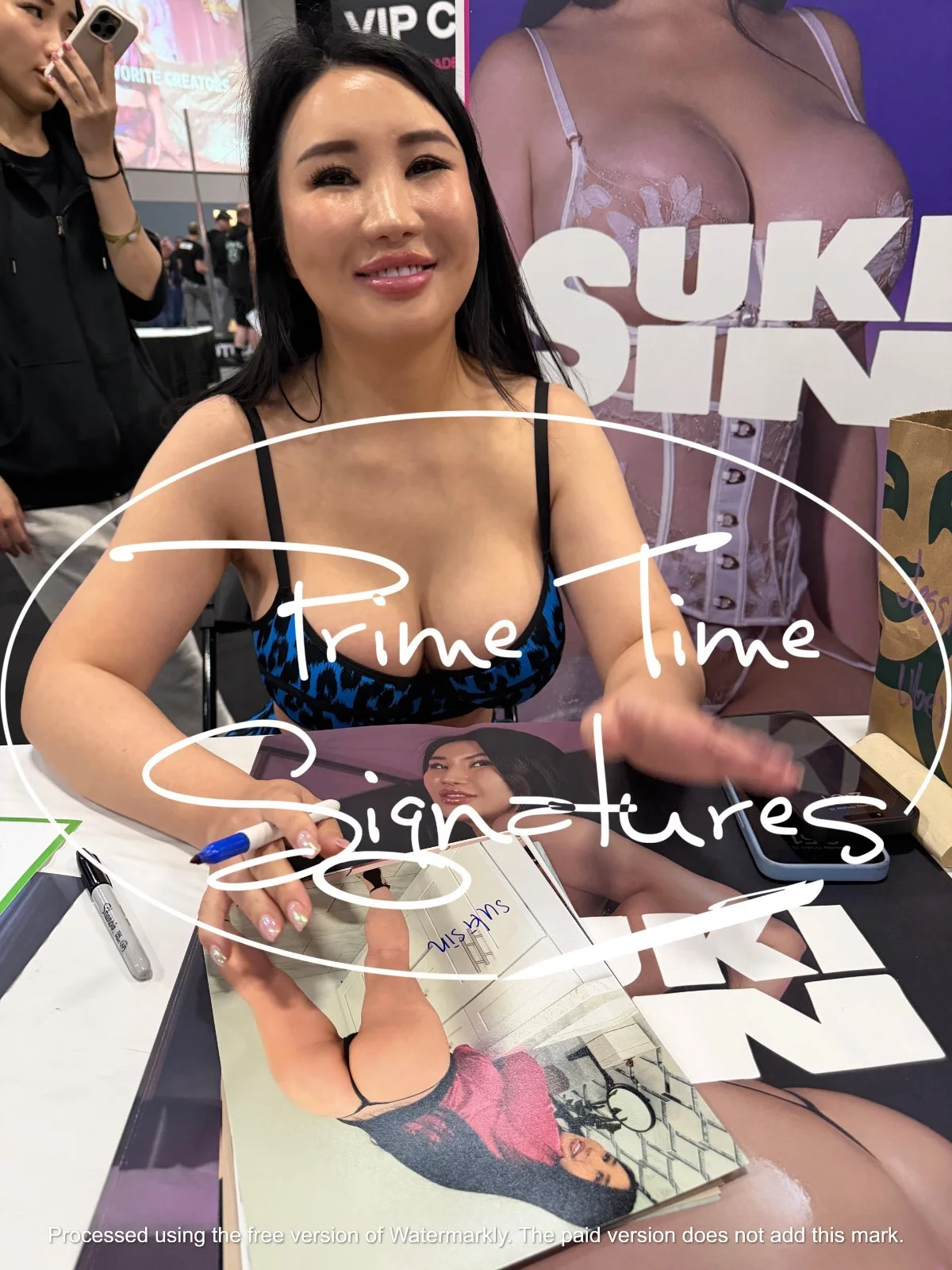 Suki Sin — Hot Sexy Suki Sin Signed 8x10 Photo Adult Star Authentic Autograph Beckett, изображение 2