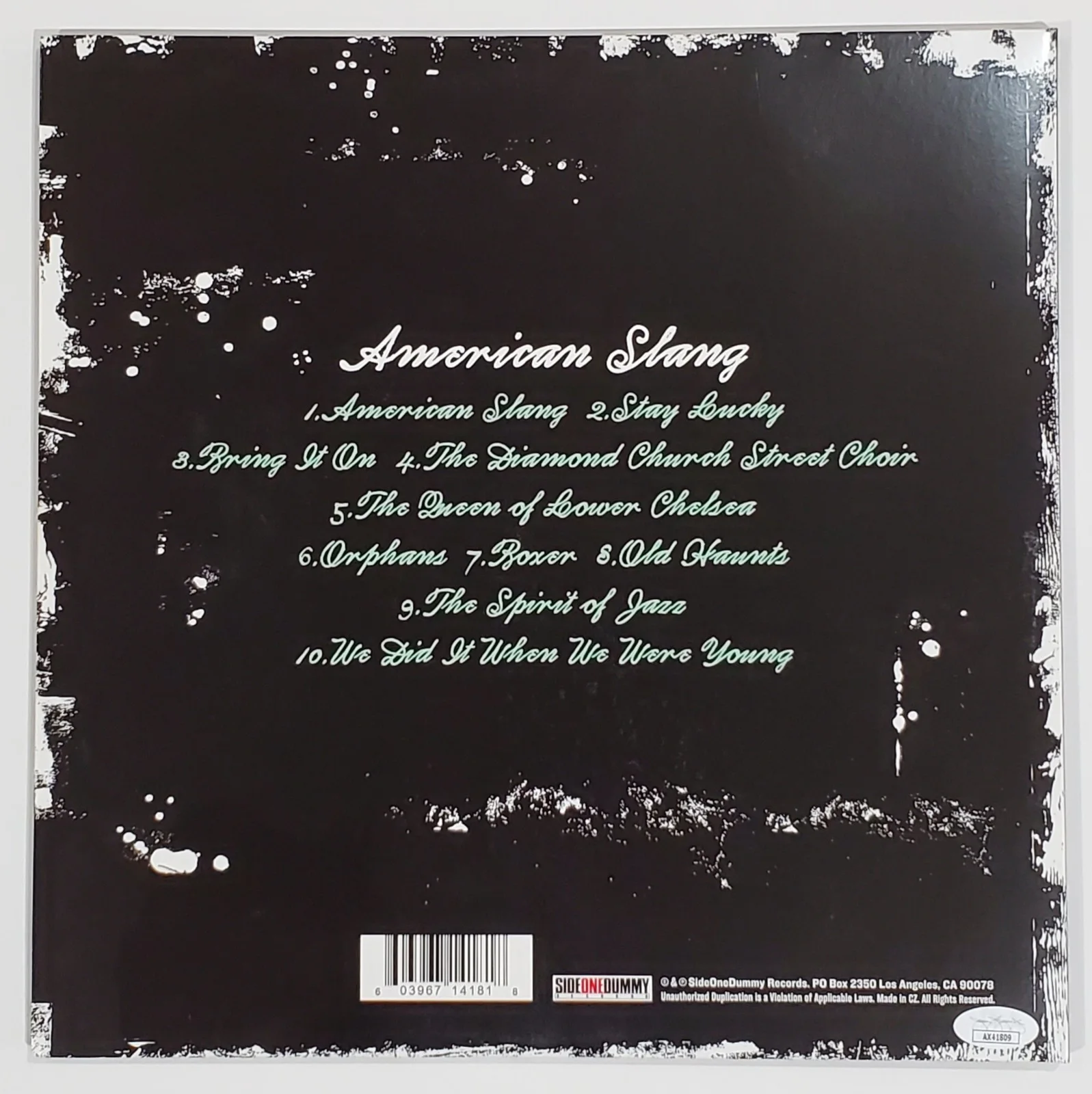 GASLIGHT ANTHEM SIGNED AMERICAN SLANG VINYL LP RECORD ALBUM JSA CERT FALLON, image 2