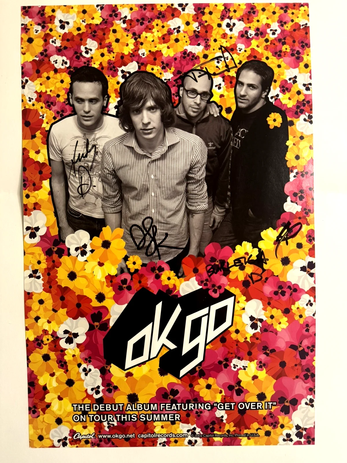 Rare OK Go Signed Promo Poster - 5 autographs Full Band+ Early 2000s Era, image 2