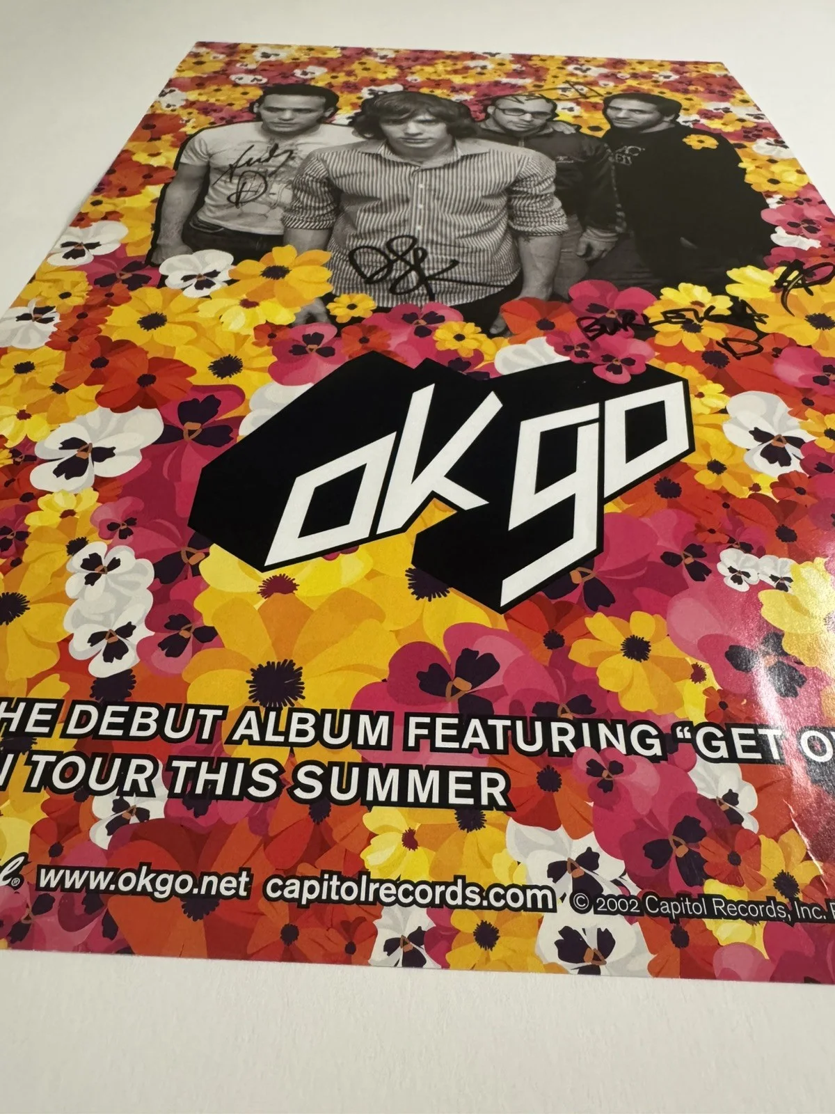 Rare OK Go Signed Promo Poster - 5 autographs Full Band+ Early 2000s Era, image 3