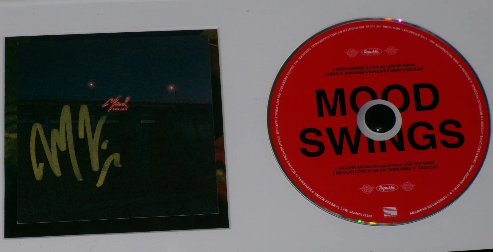 FRAMED Marcus King Mood Swings SIGNED ART CARD JSA CERT, image 3