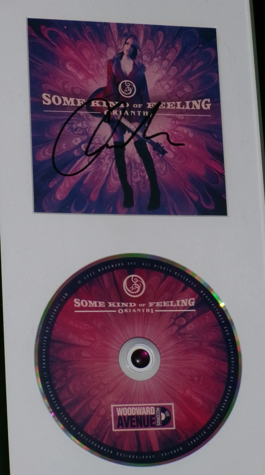 FRAMED Orianthi Some Kind of Feeling SIGNED ART CARD Cover JSA CERT, image 2