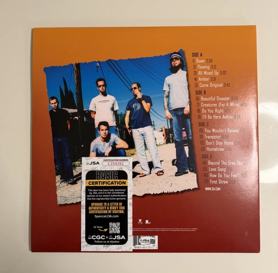 311 Band Autographed Vinyl “Greatest Hits” Nick Hexum Chad Sexton P-Nut Tim, изображение 2