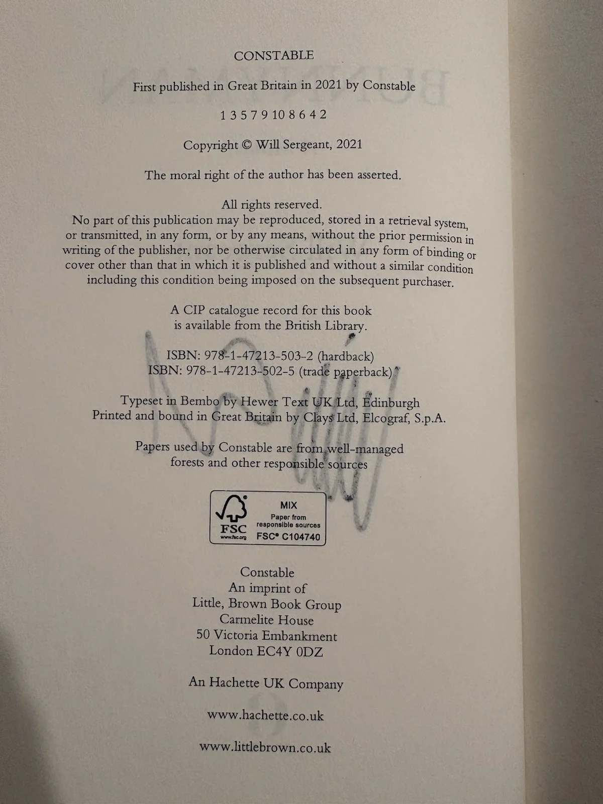 Will Sergeant SIGNED Bunnyman UK 1st Edition AUTOGRAPHED Echo And The Bunnymen, image 3