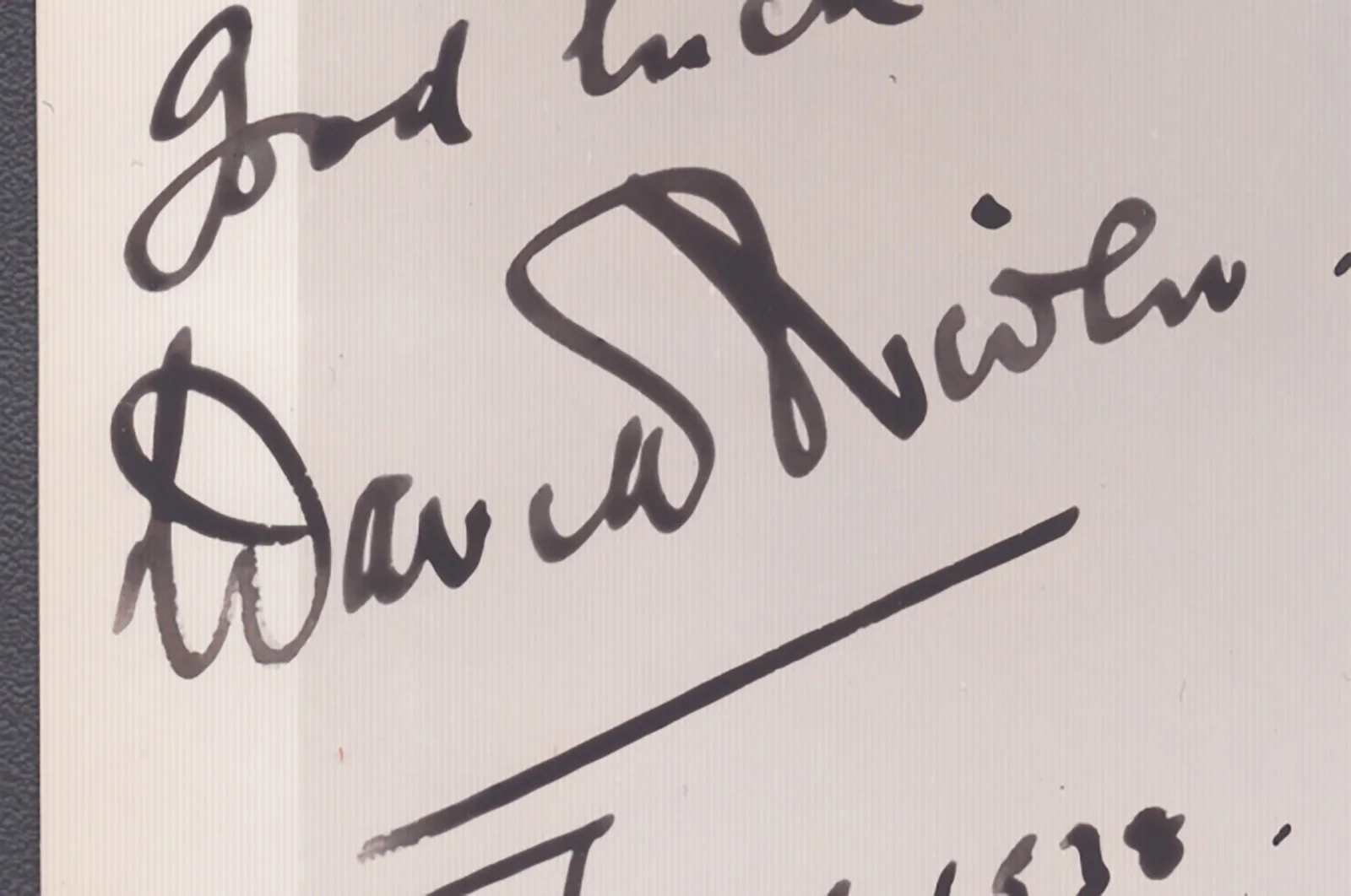 David Niven — DAVID NIVEN - AUTOGRAPHED INSCRIBED PHOTOGRAPH CIRCA 1938, image 2