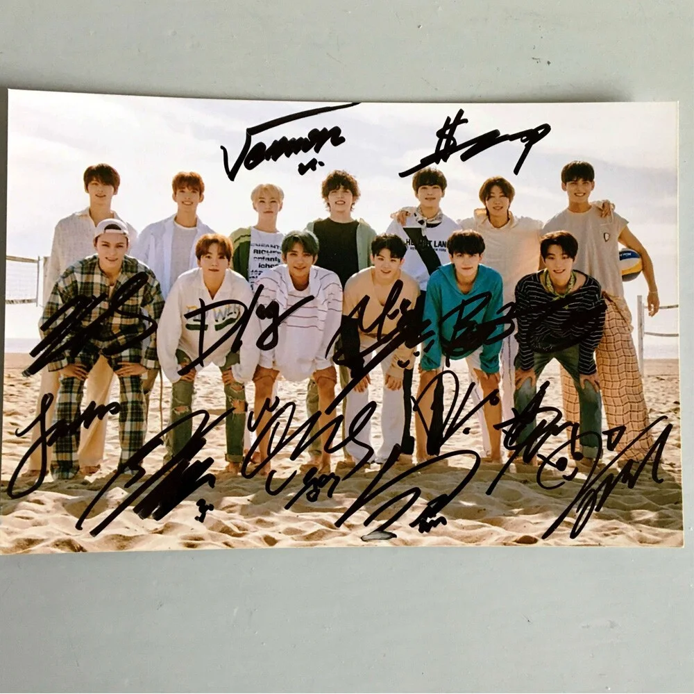 SEVENTEEN — SEVENTEEN AUTOGRAPHED SIGNED PHOTO K-POP ALL MEMBER HAND SIGNED COLLECTION, изображение 3