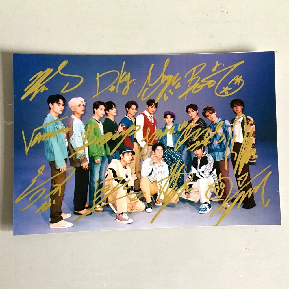 SEVENTEEN — SEVENTEEN AUTOGRAPHED SIGNED PHOTO K-POP ALL MEMBER HAND SIGNED COLLECTION, изображение 4