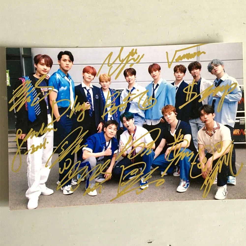 SEVENTEEN — SEVENTEEN AUTOGRAPHED SIGNED PHOTO K-POP ALL MEMBER HAND SIGNED COLLECTION, изображение 5