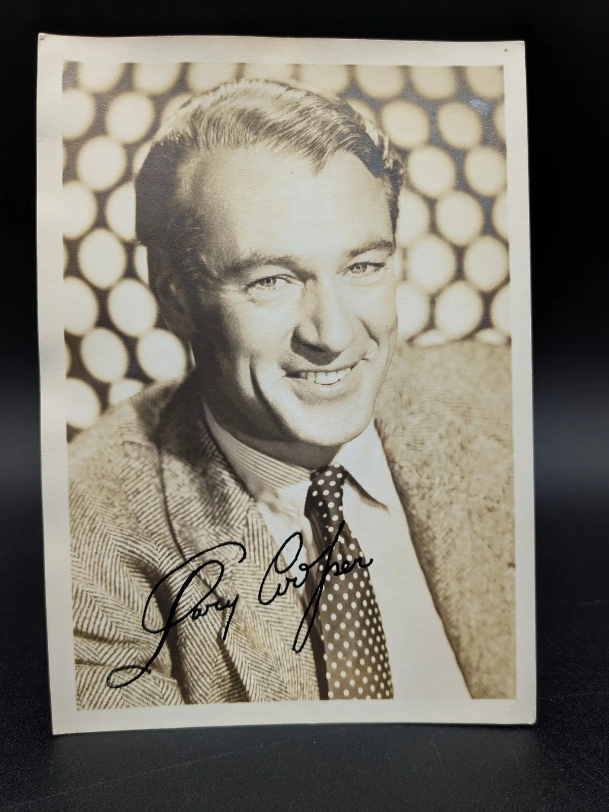 Gary Cooper — Vintage Autographed Photo GARY COOPER Iconic Actor Original Envelope Hollywood, image 2