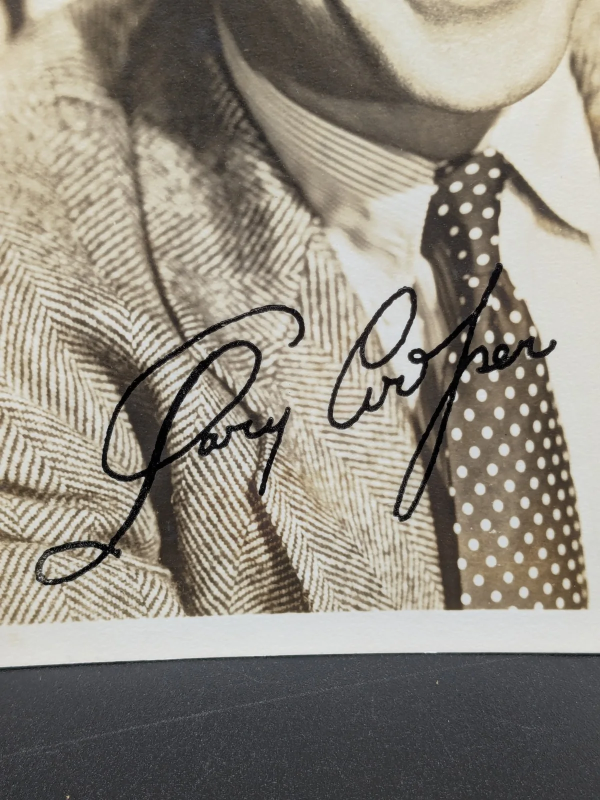 Gary Cooper — Vintage Autographed Photo GARY COOPER Iconic Actor Original Envelope Hollywood, image 3