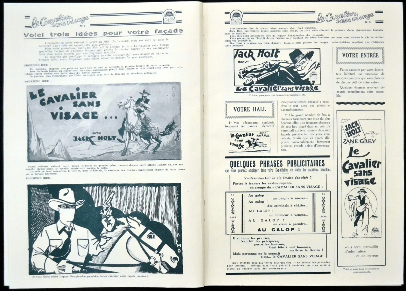 MYSTERIOUS RIDER 1927 Jack Holt, Betty Jewel, Charles Sellon FRENCH PRESSBOOK, изображение 3