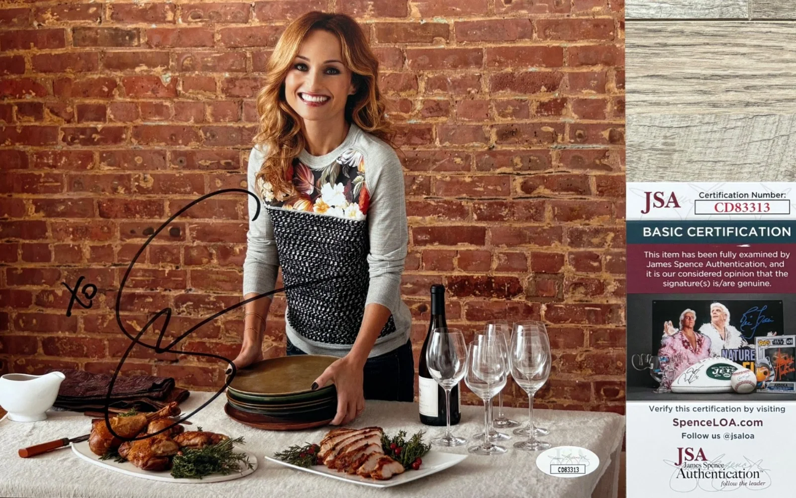 Martha Stewart — Giada De Laurentiis CHEF Autographed Signed GIADA AT HOME 8x10 Photo JSA COA