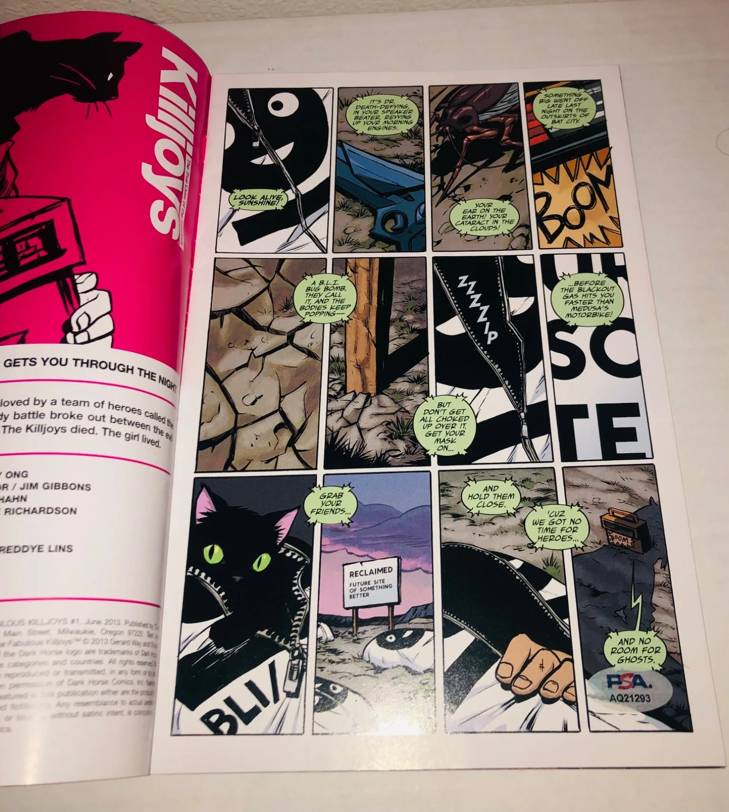 Gerard Way Becky Cloonan True Lives Of The Fabulous Killjoys Signed Comic PSA, изображение 2