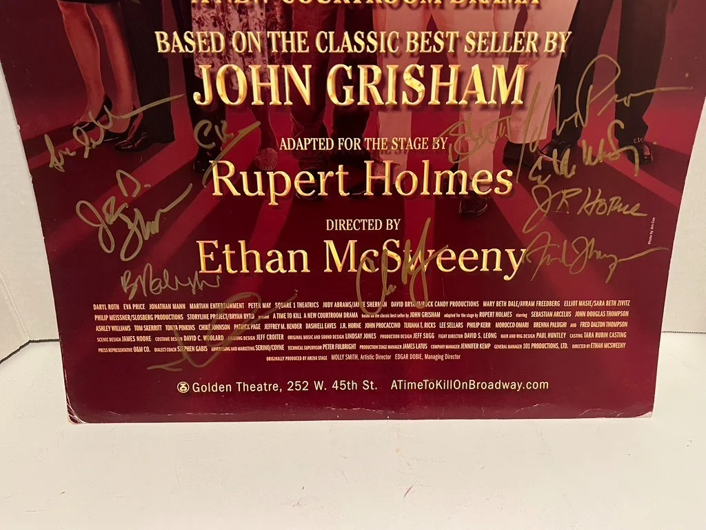 A Time to Kill Cast HAND SIGNED 14x22 Window Card, image 2