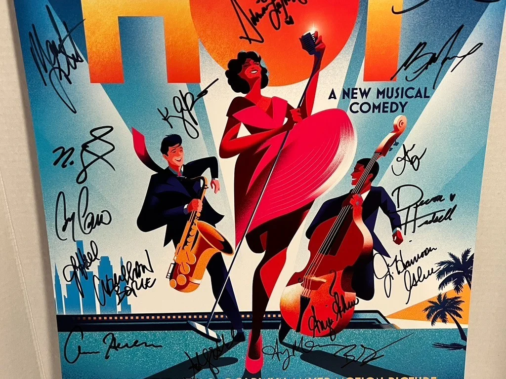 Some Like it Hot Cast HAND SIGNED 14x22 Window Card, image 3