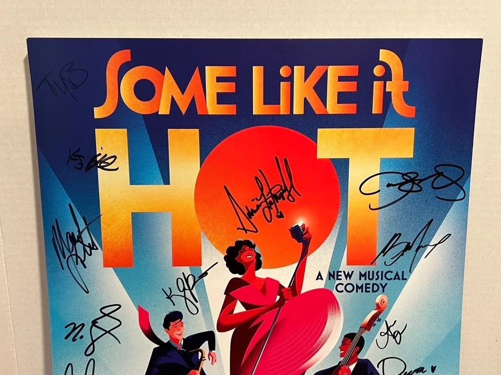 Some Like it Hot Cast HAND SIGNED 14x22 Window Card, image 4