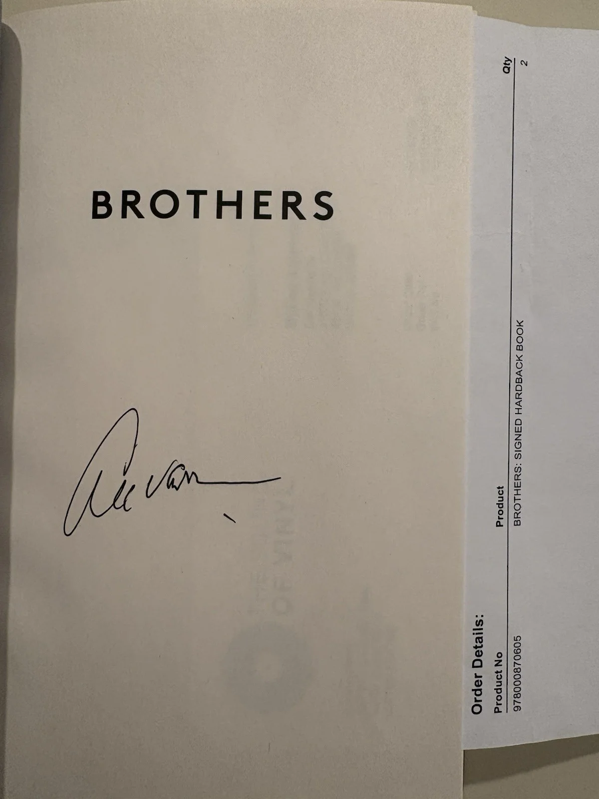 Alex Van Halen SIGNED Brothers AUTOGRAPHED UK First Edition, image 2