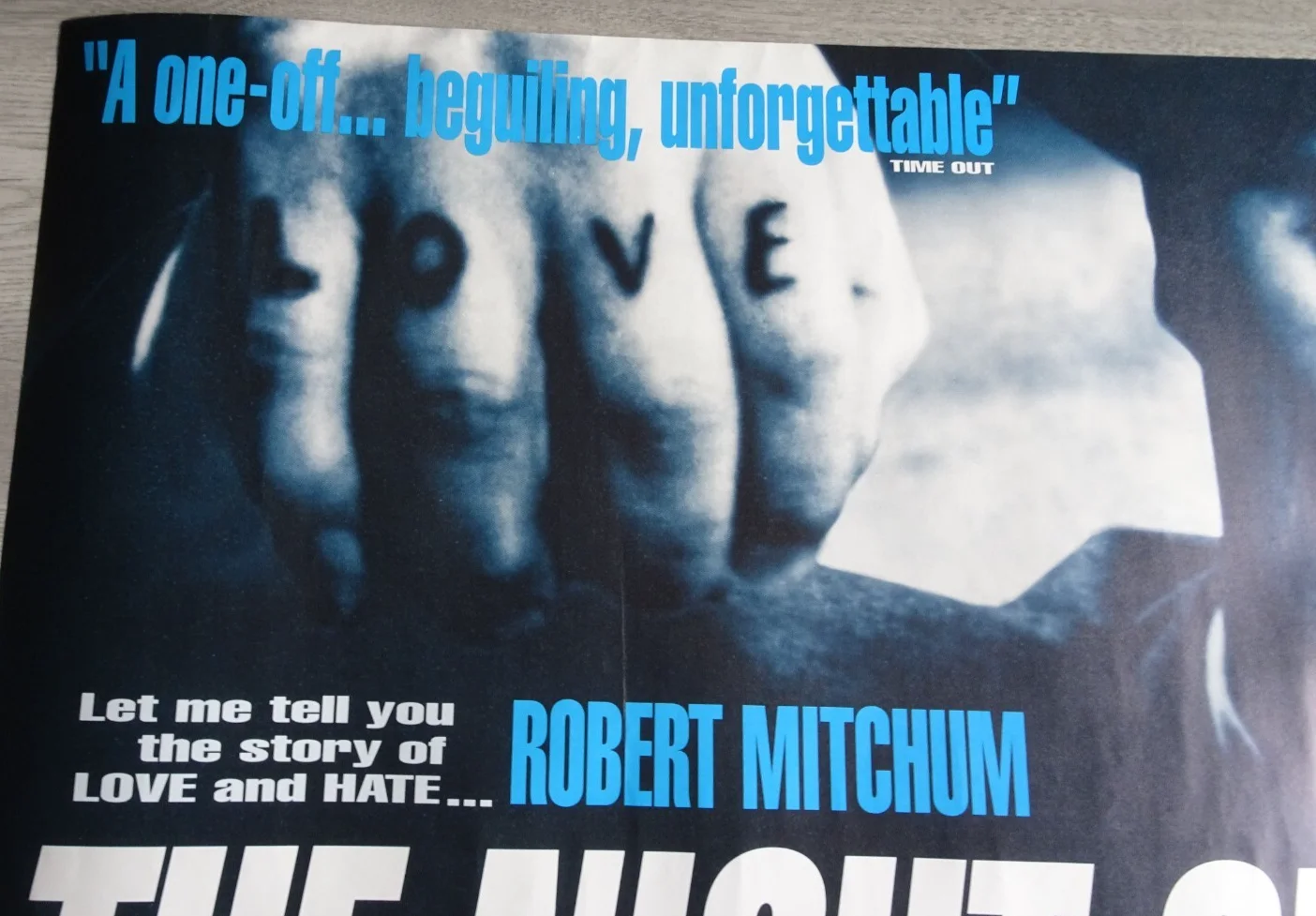 The Night Of The Hunter Poster BFI Release Quad 1999 Robert Mitchum, image 4