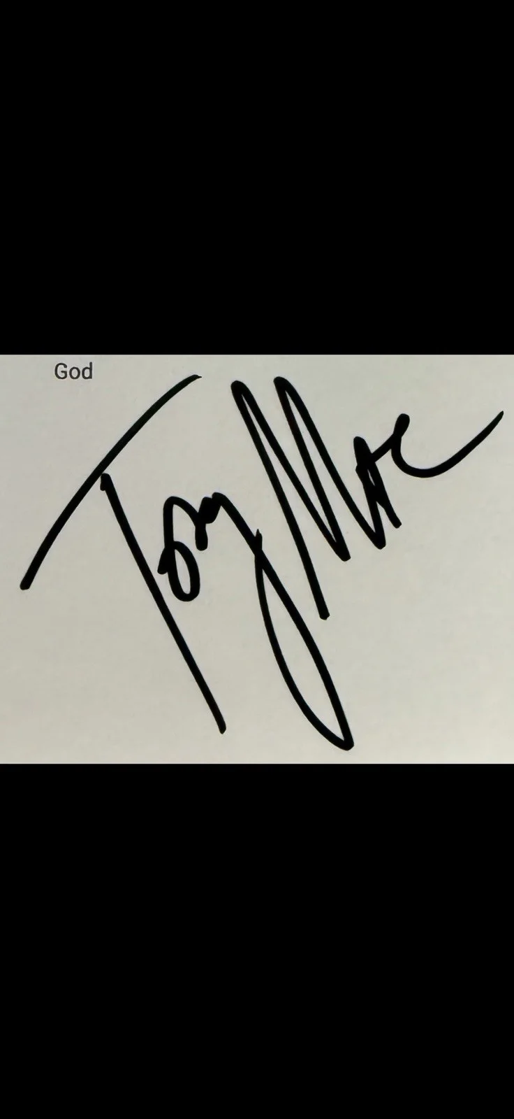 TOBYMAC Christian Music Artist Autographed “God Did It” Lyric Sheet, изображение 2