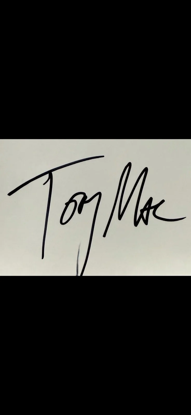 TOBYMAC Christian Music Artist Autographed “Love Broke Thru” Lyric Sheet, изображение 2