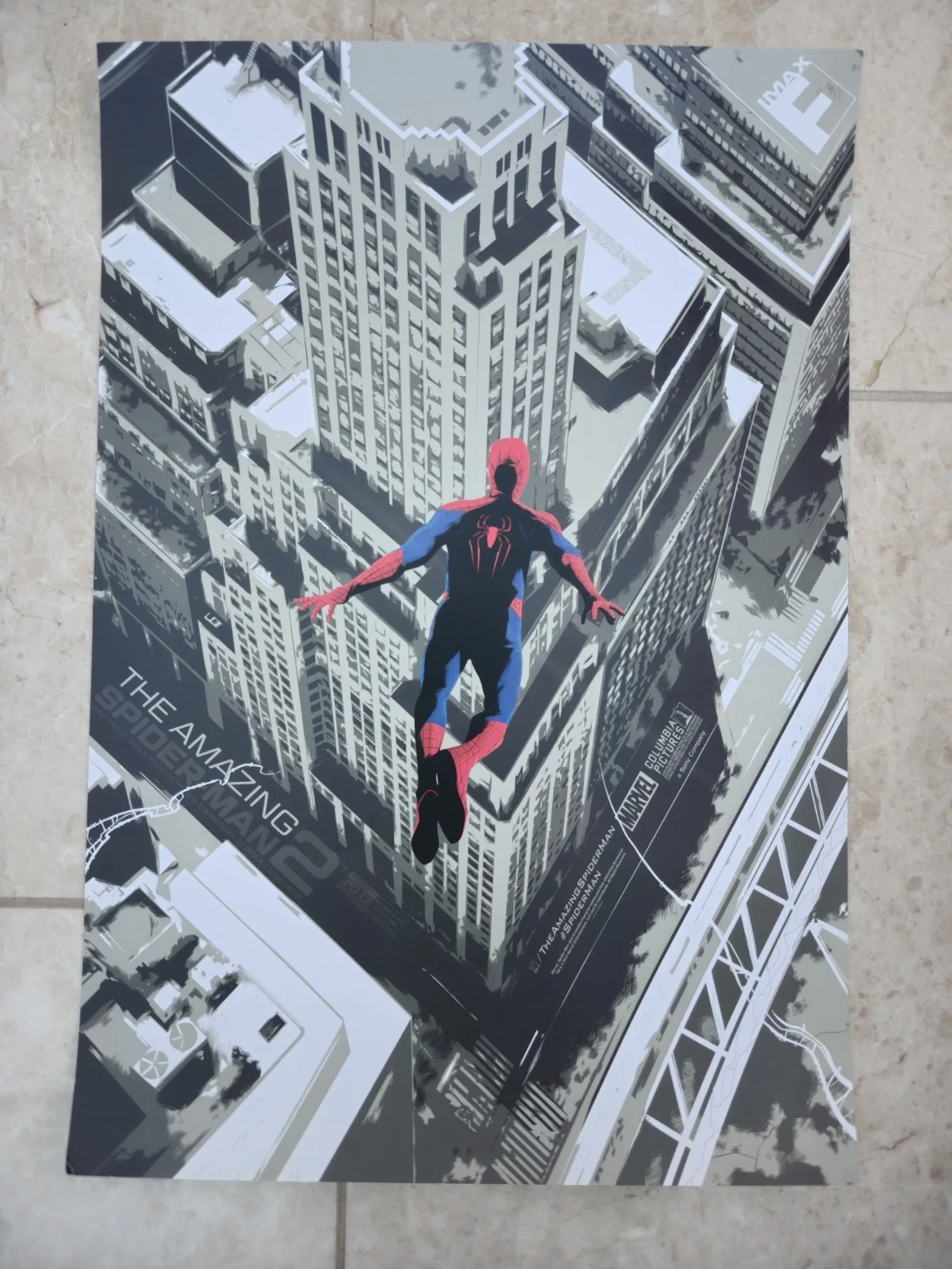 Amazing Spider-Man 2 Original Promo Movie Poster IMAX FanFix 13"X19" 2014, изображение 2