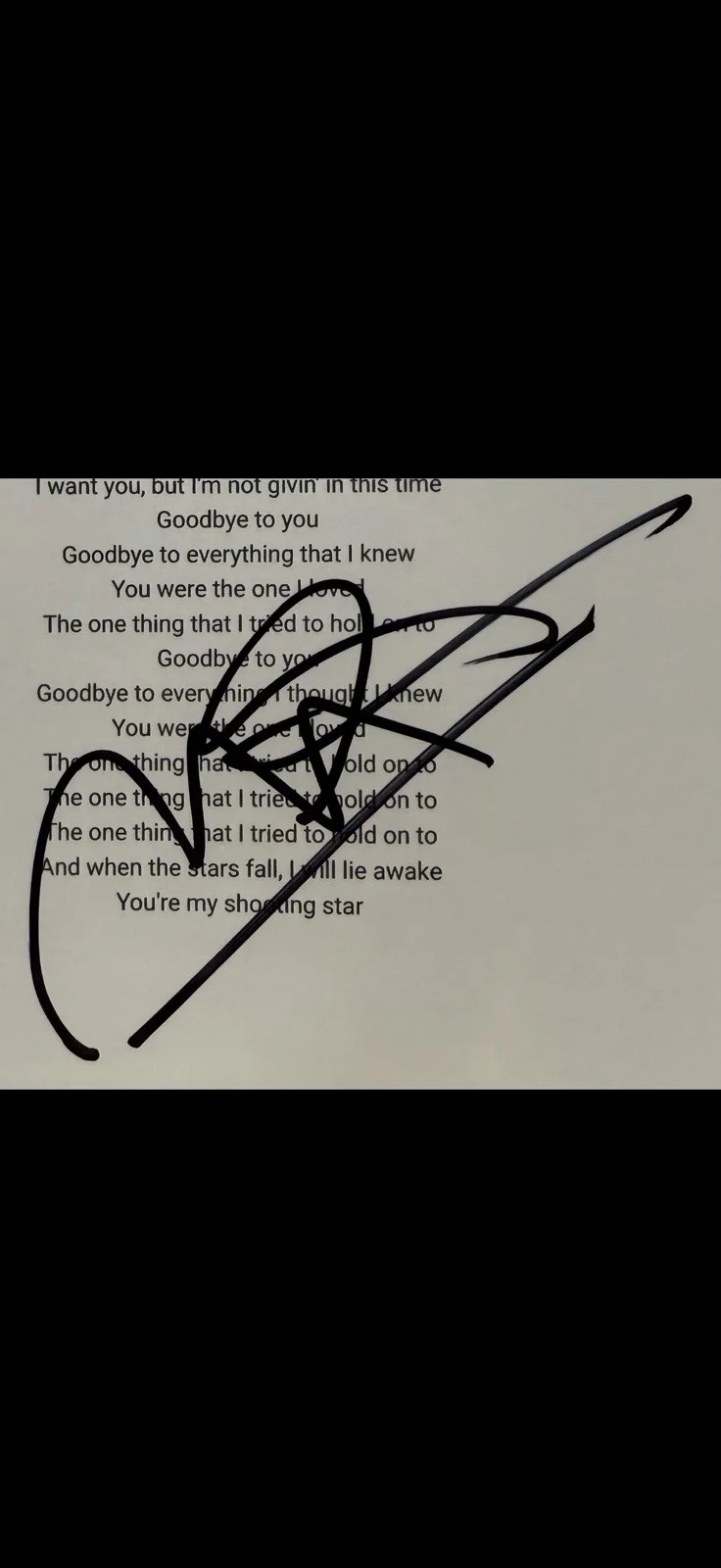 Michelle Branch Signed Autographed “Goodbye To You” Lyric Sheet, изображение 2
