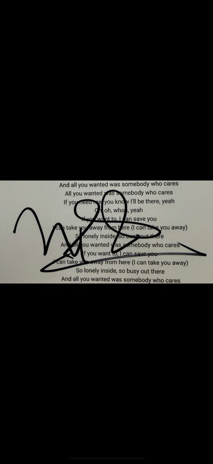Michelle Branch Signed Autographed “All You Wanted” Lyric Sheet, image 2
