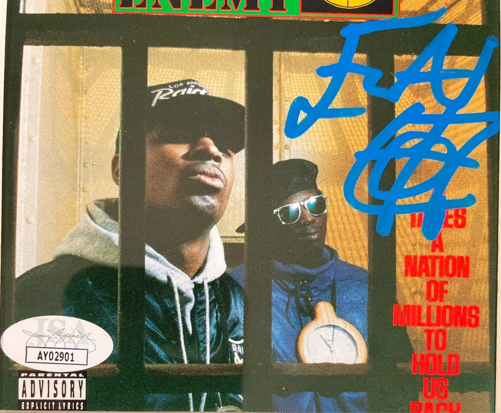 Flavor Flav Signed Public Enemy It Takes A Nation CD Booklet Framed JSA COA, изображение 2