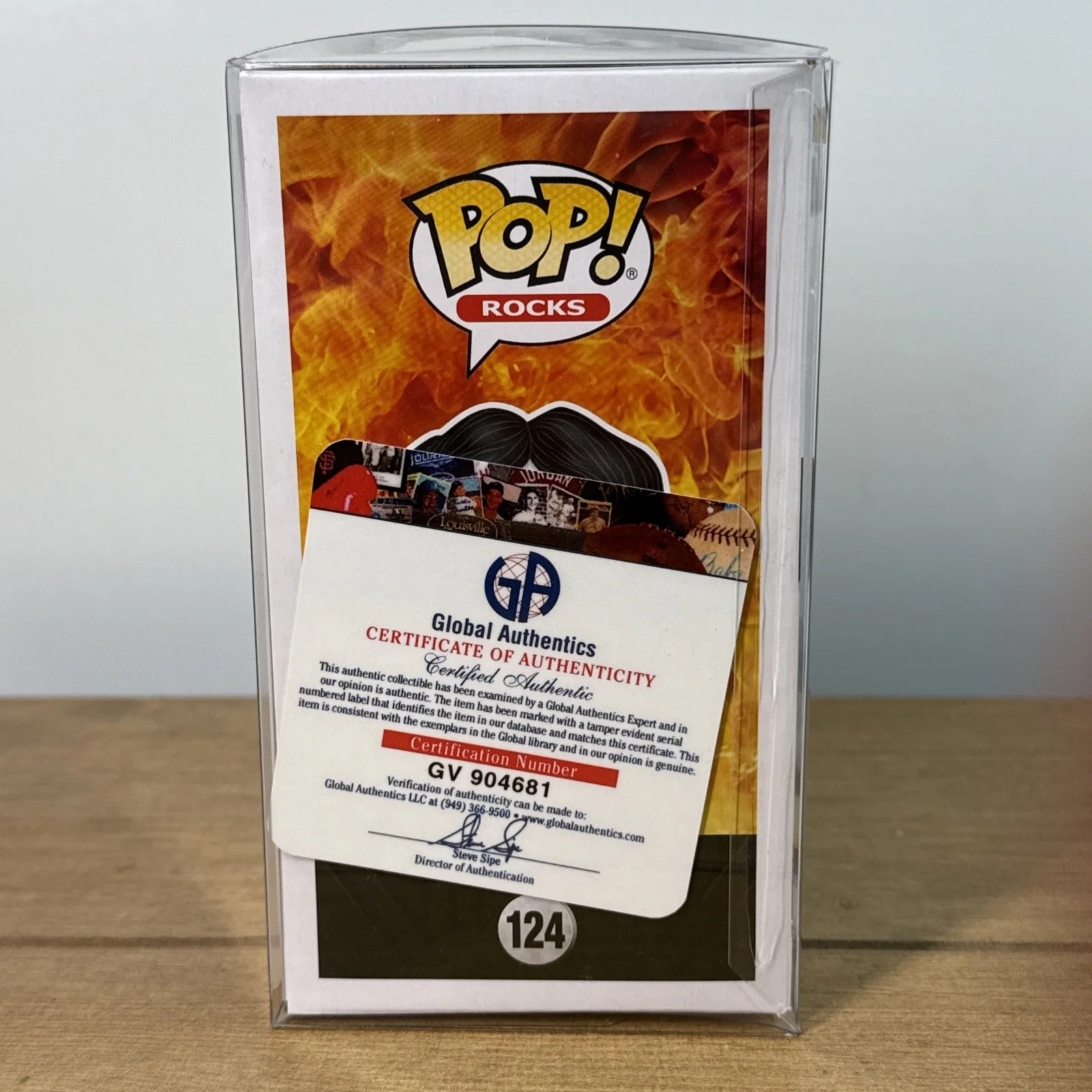 Peter Criss KISS Autographed Funko Pop Rocks #124 Autographed COA Hologram, изображение 5