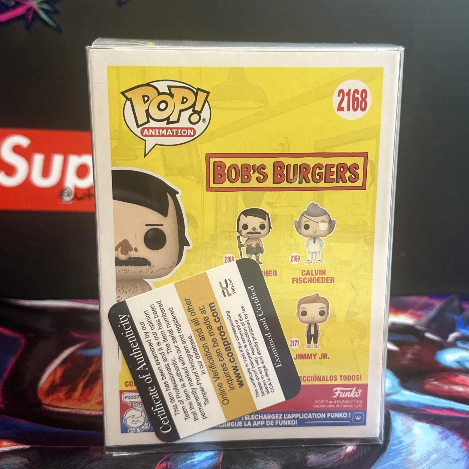 Jon H Benjamin — Jon H Benjamin - Singed Funko Pop - “Bob Belcher” 2168 - With COA - Mint, image 3