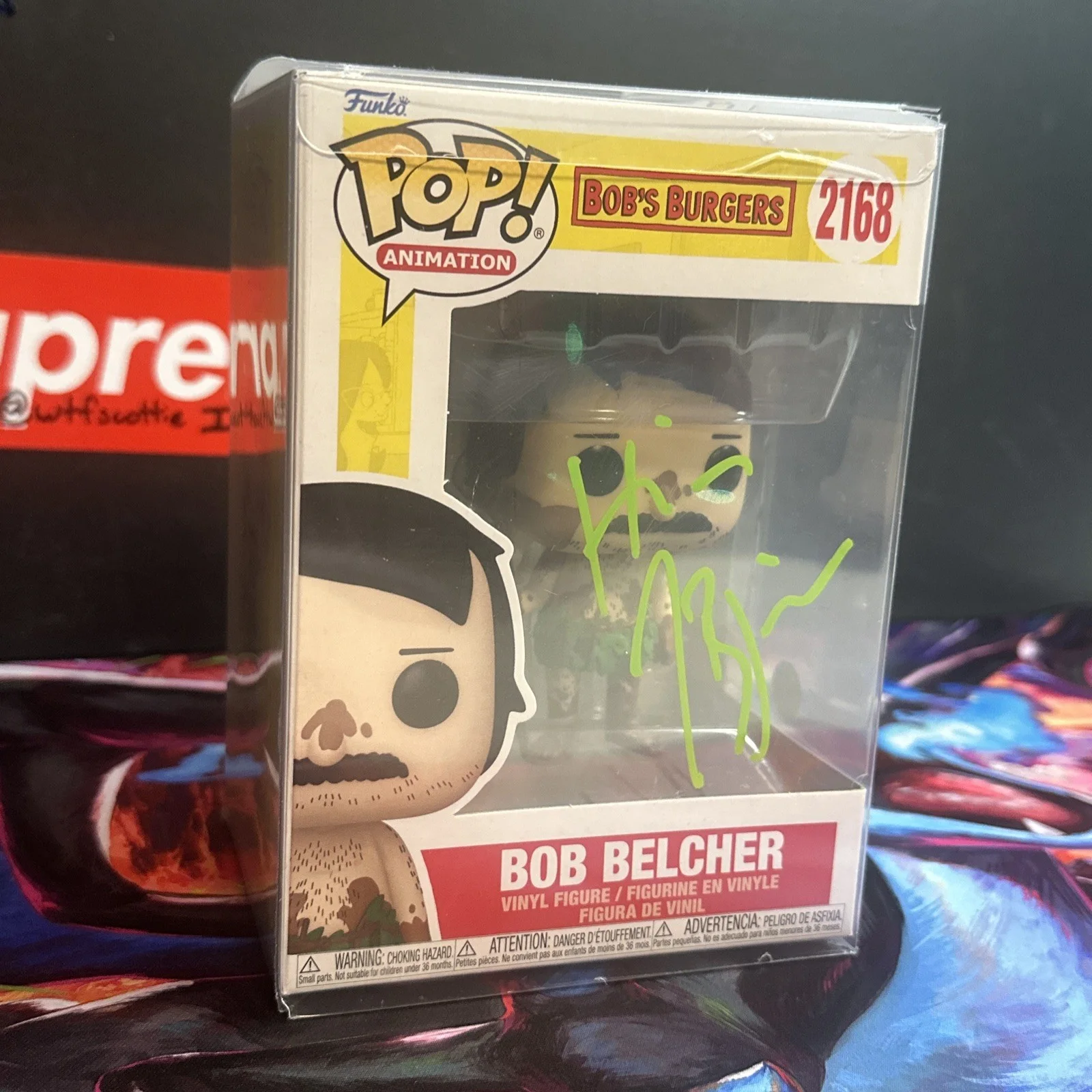 Jon H Benjamin — Jon H Benjamin - Singed Funko Pop - “Bob Belcher” 2168 - With COA - Mint, image 5