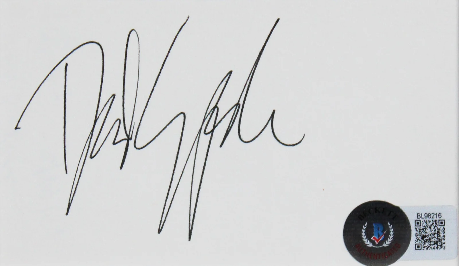 David Spade — David Spade Joe Dirt Authentic Signed & Framed 3x5 Index Card Autographed BAS, image 2