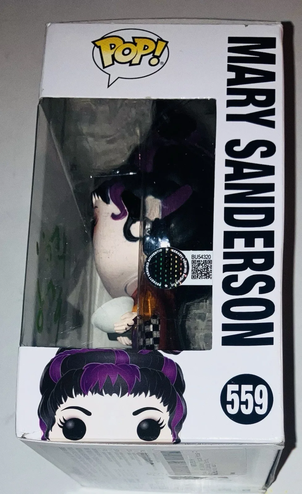 KATHY NAJIMY SIGNED AUTOGRAPHED HOCUS POCUS MARY SANDERSON FUNKO POP 559 BAS COA, image 2