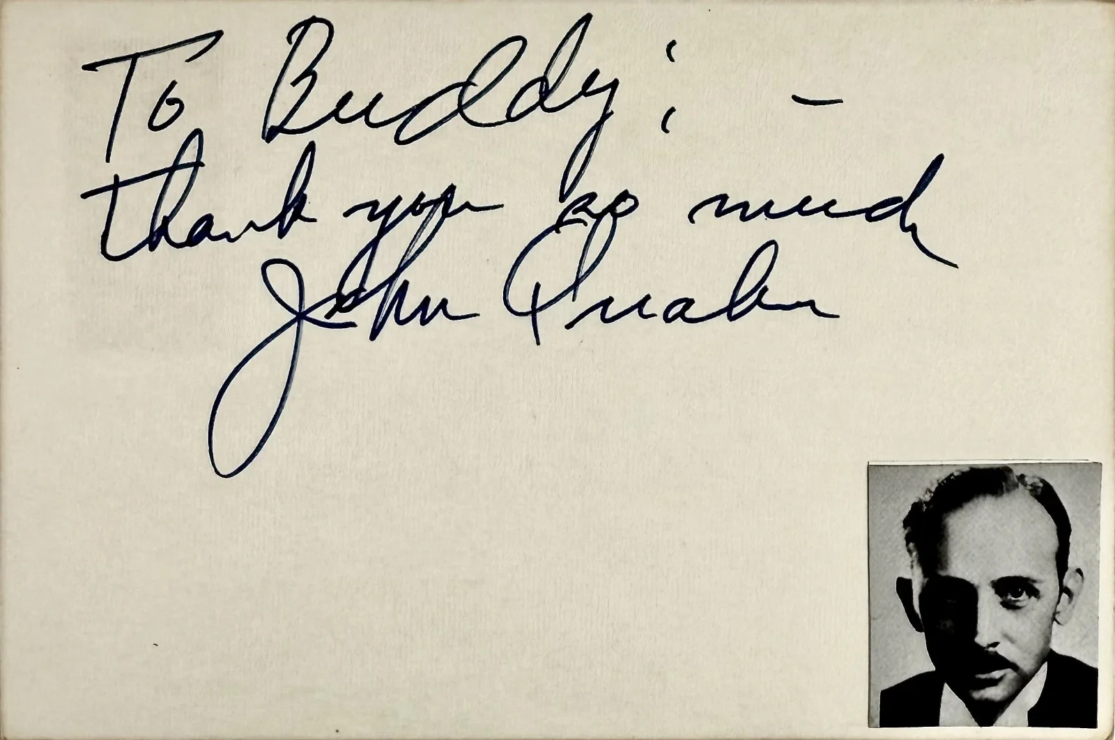 John. Qualen — JOHN QUALEN Signed Autographed 4"x 6" INDEX CARD The Grapes of Wrath CASABLANCA, изображение 4