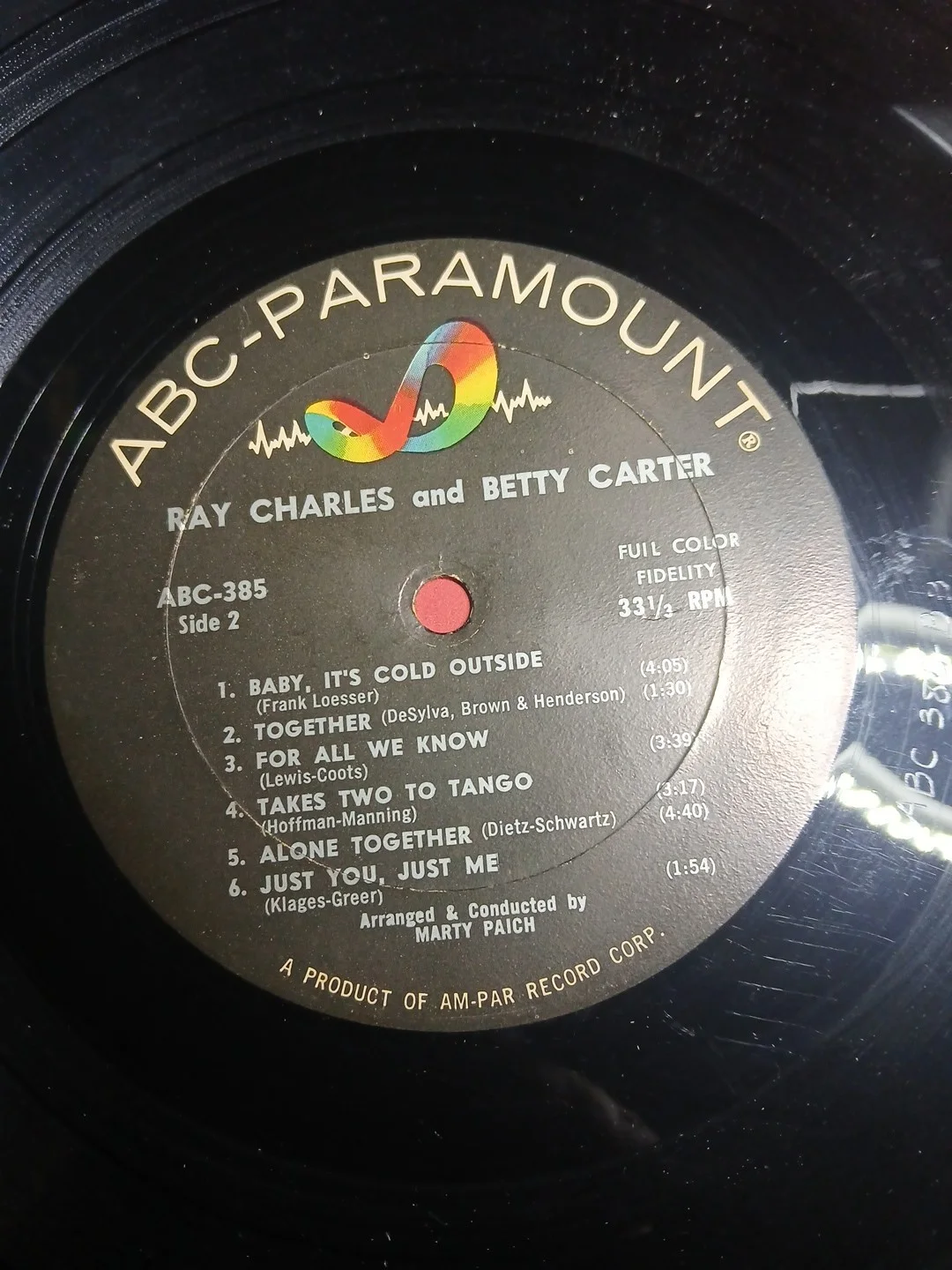Autographed Charles and Betty Carter Vinyl LP ABCS 385 1961, изображение 2