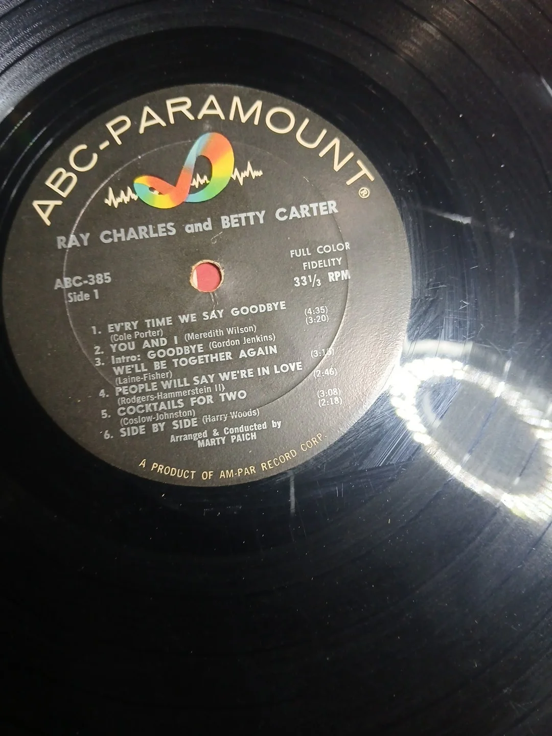 Autographed Charles and Betty Carter Vinyl LP ABCS 385 1961, изображение 4