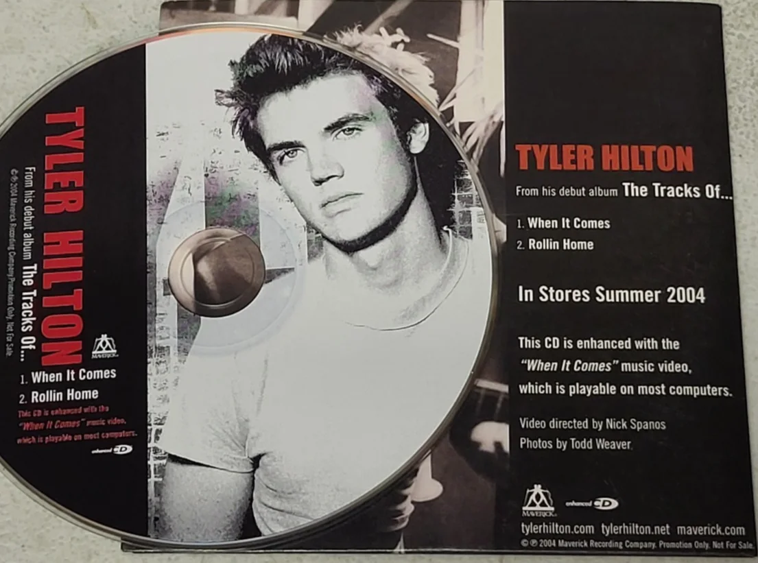 AUTOGRAPHED! Tyler Hilton - When It Comes 2004 CD Single Promo - One Tree Hill, image 2